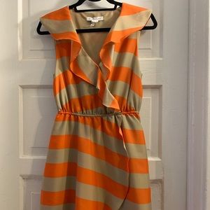 BCBGeneration Tan and Orange Dress